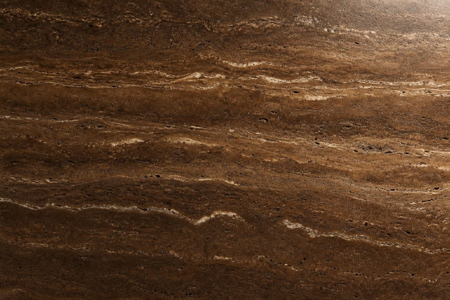 Walnut dark brown travertine with cream veining