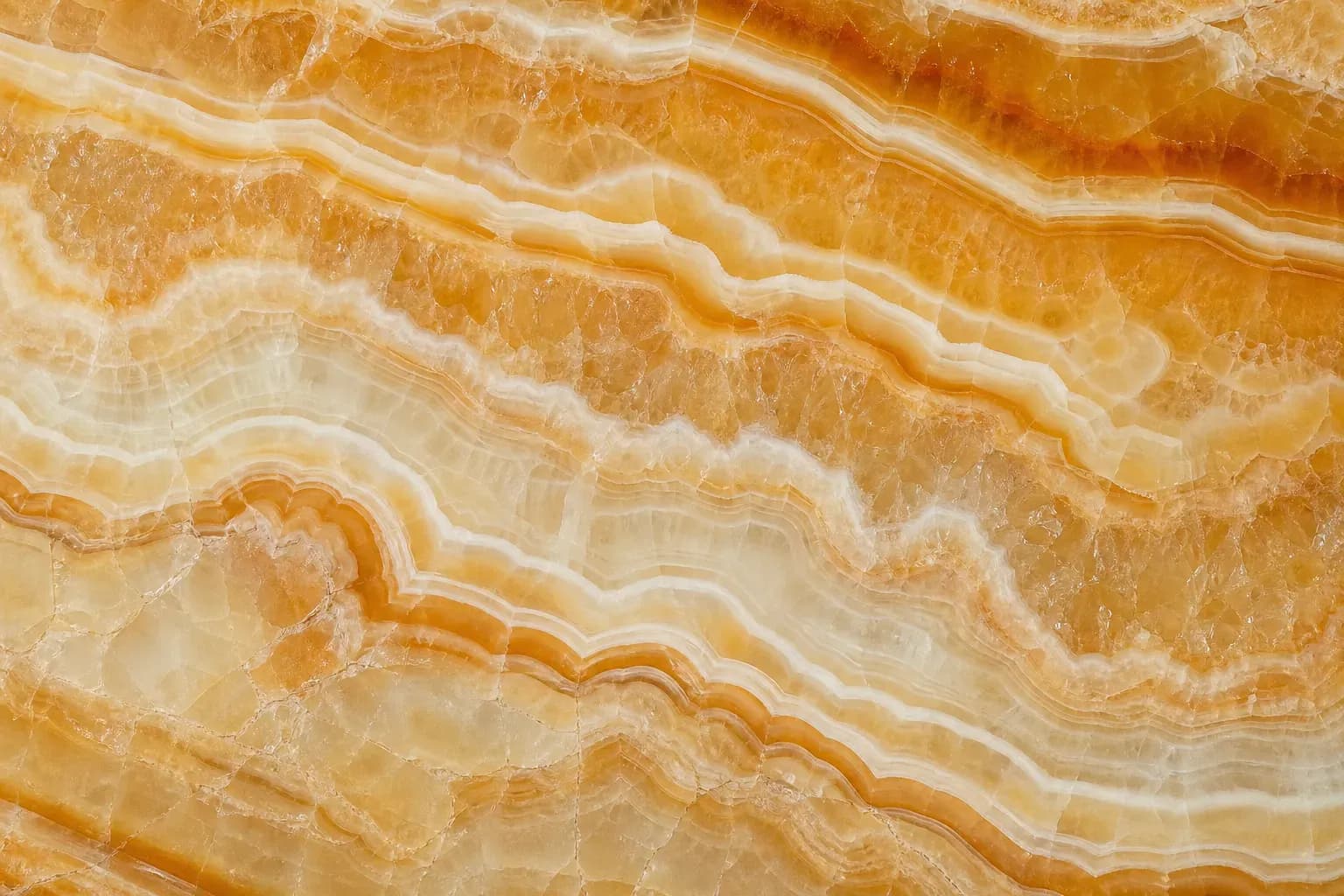 Translucent honey onyx slab with warm amber veining